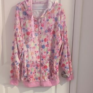 Colorful Hoodie with Candy Print